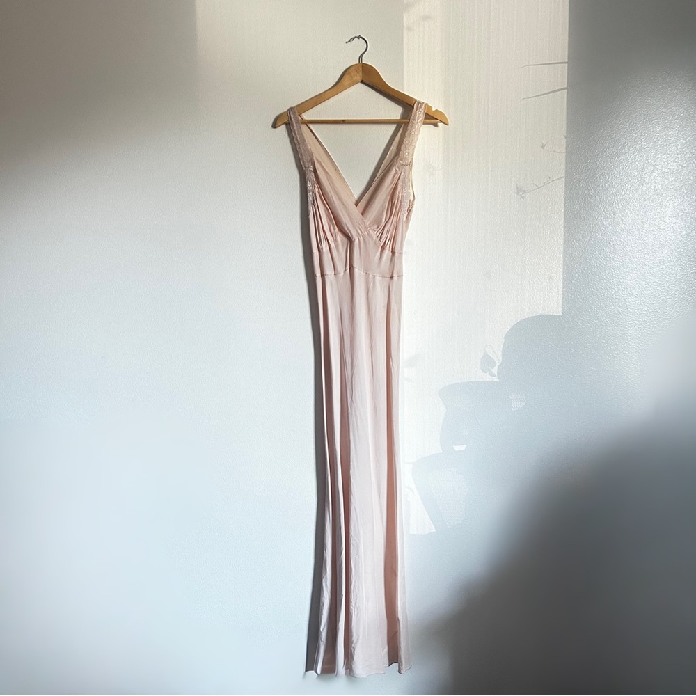 Gorgeous 1950s silk bias cut dress Size small